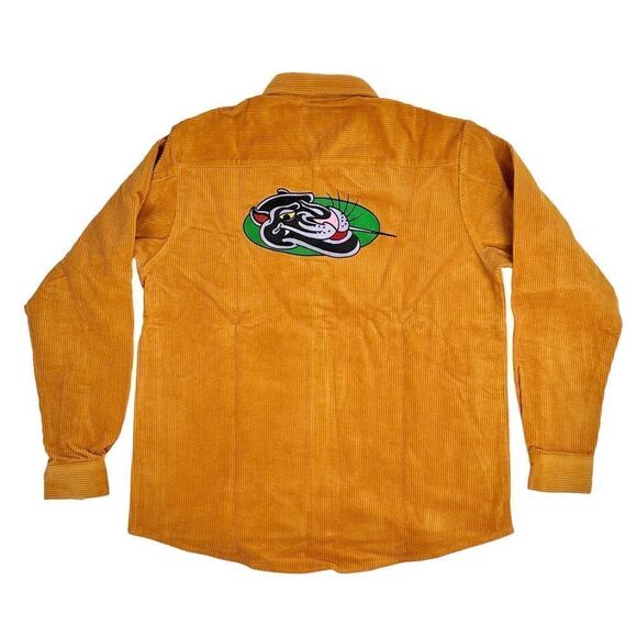 Carpet Company Skateboards Panther Corduroy Button Up Season 12 Rust Orange - Picture 1 of 8